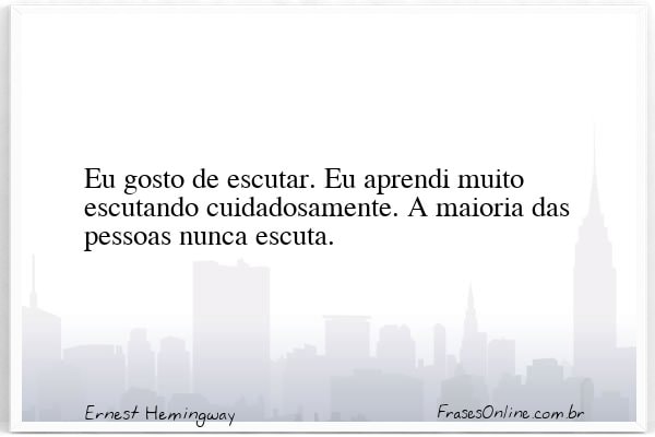 Frase de Ernest Hemingway