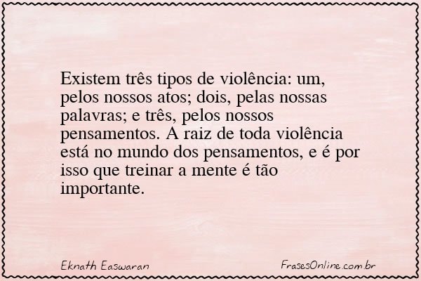 Frase de Eknath Easwaran