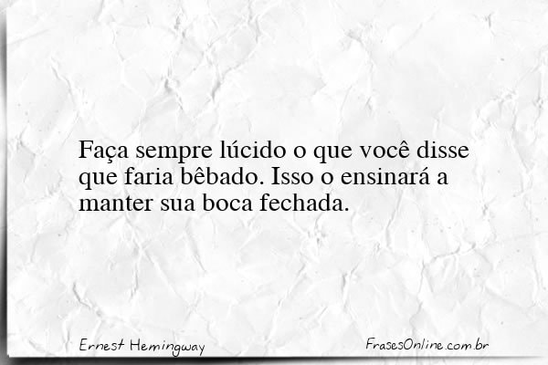 Frase de Ernest Hemingway