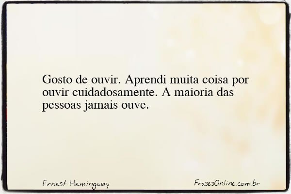 Frase de Ernest Hemingway