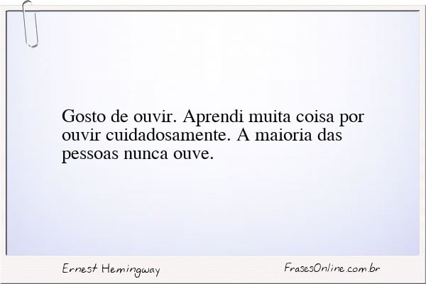 Frase de Ernest Hemingway