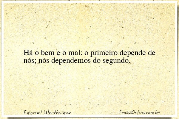Frase de Emanuel Wertheimer