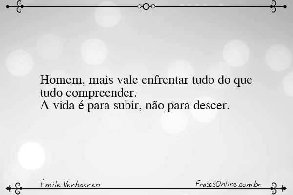 Frase de Émile Verhaeren