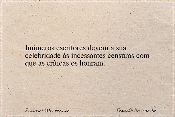 Frase de Emanuel Wertheimer