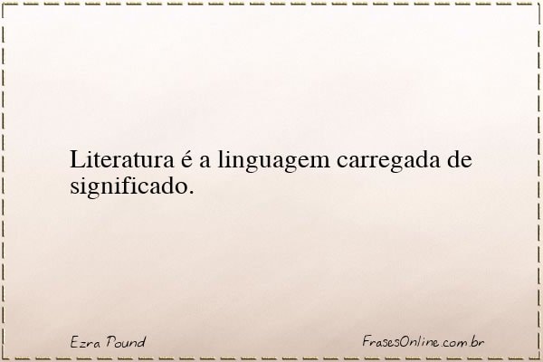 Frase de Ezra Pound