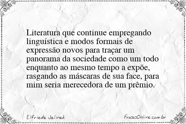 Frase de Elfriede Jelinek