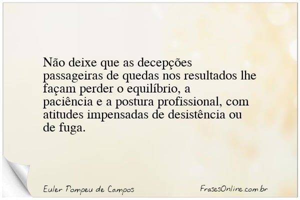 Frase de Euler Pompeu de Campos