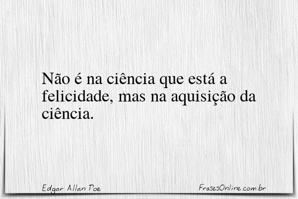 Frase de Edgar Allan Poe