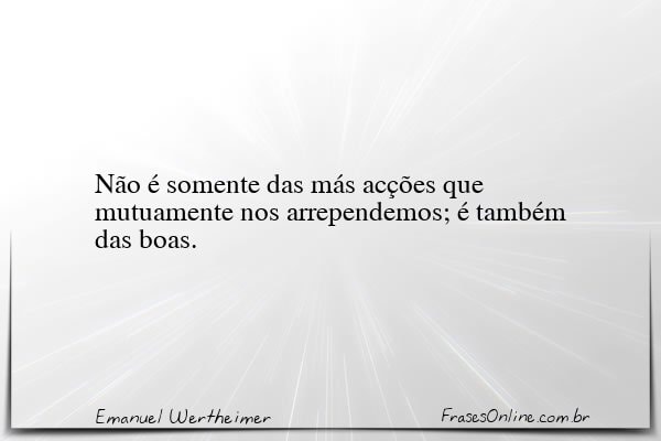 Frase de Emanuel Wertheimer