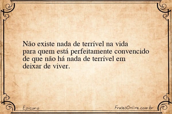 Frase de Epicuro