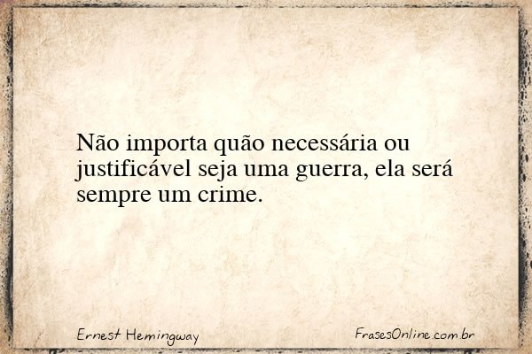 Frase de Ernest Hemingway