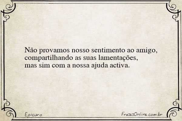 Frase de Epicuro