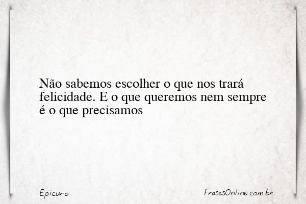 Frase de Epicuro
