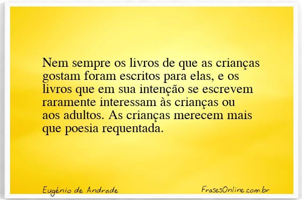 Frase de Eugénio de Andrade