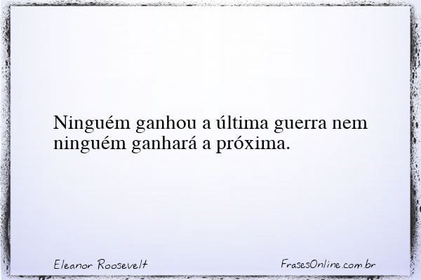 Frase de Eleanor Roosevelt