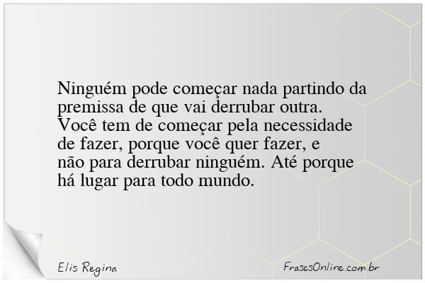 Frase de Elis Regina