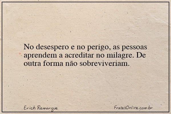 Frase de Erich Remarque