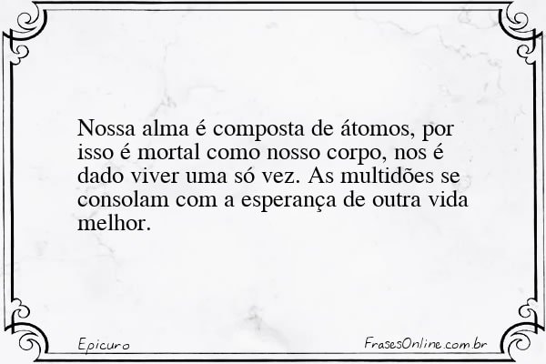 Frase de Epicuro