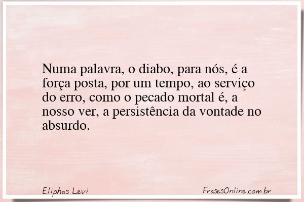 Frase de Eliphas Levi
