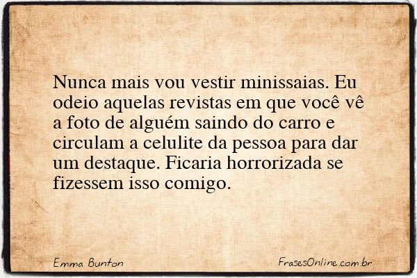 Frase de Emma Bunton