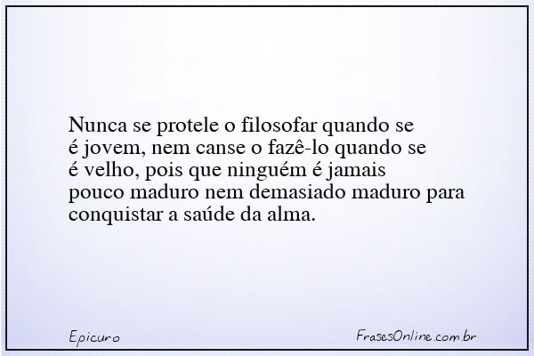 Frase de Epicuro