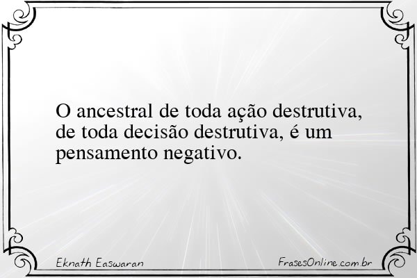 Frase de Eknath Easwaran