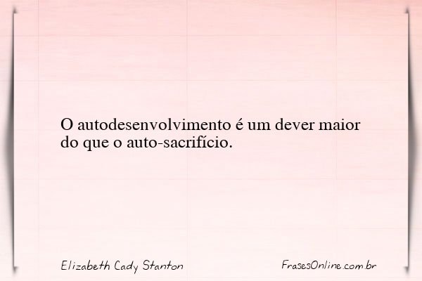 Frase de Elizabeth Cady Stanton