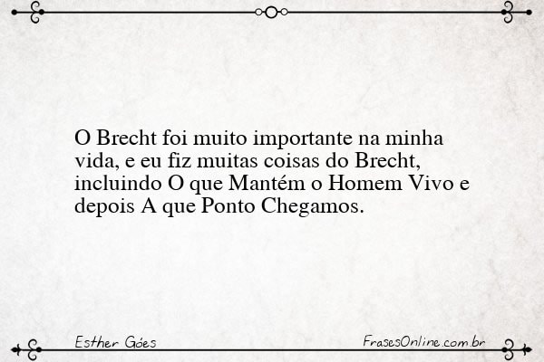 Frase de Esther Góes