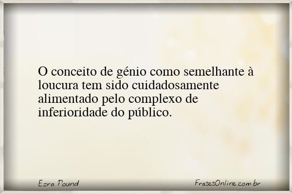 Frase de Ezra Pound