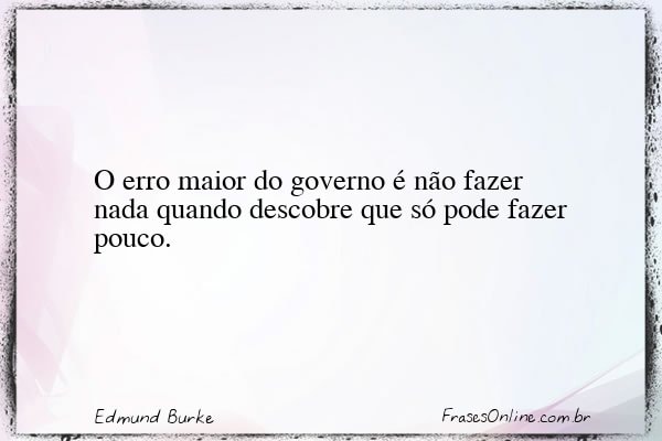 Frase de Edmund Burke