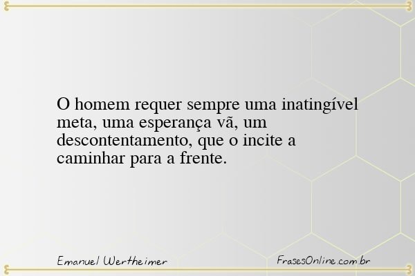 Frase de Emanuel Wertheimer