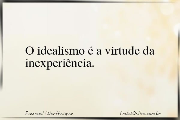 Frase de Emanuel Wertheimer