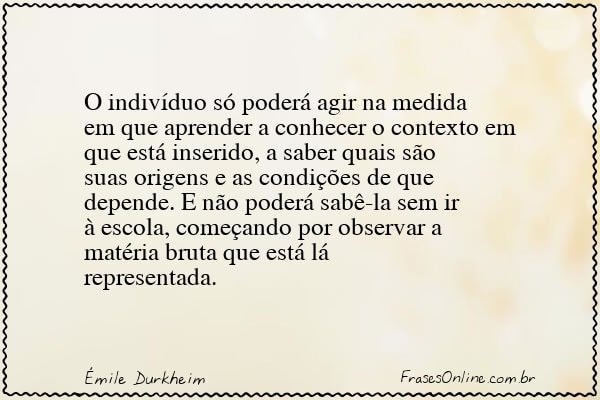 Frase de Émile Durkheim