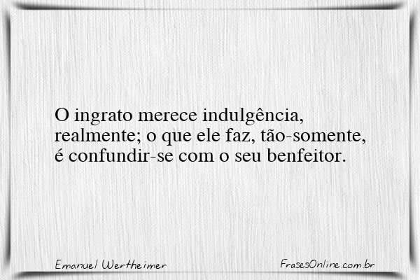 Frase de Emanuel Wertheimer