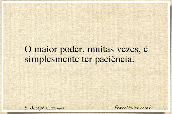 Frase de E. Joseph Cossman