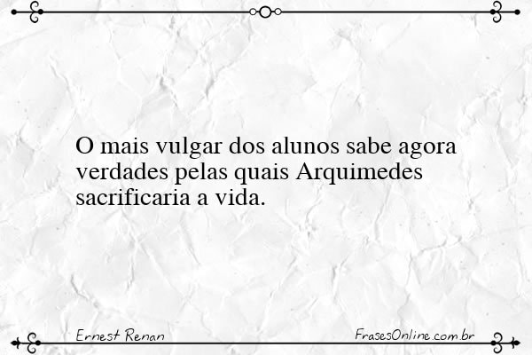 Frase de Ernest Renan