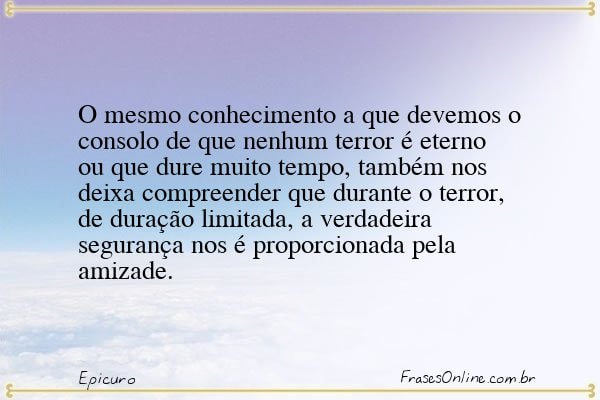 Frase de Epicuro