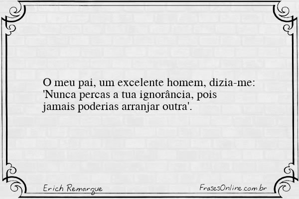 Frase de Erich Remarque