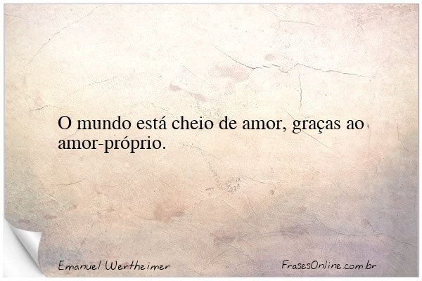 Frase de Emanuel Wertheimer