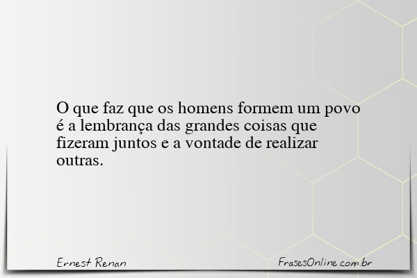 Frase de Ernest Renan