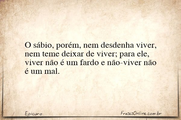 Frase de Epicuro