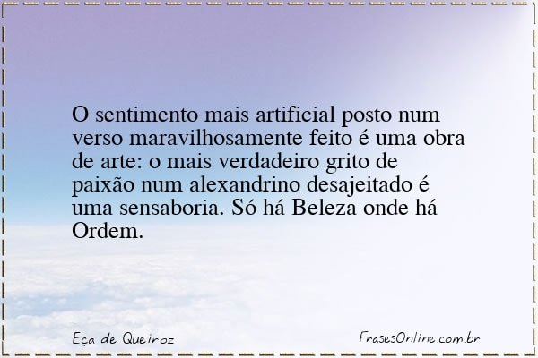 Frase de Eça de Queiroz