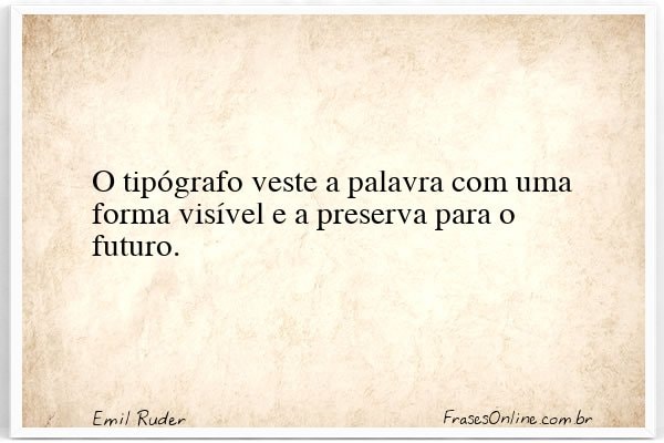 Frase de Emil Ruder
