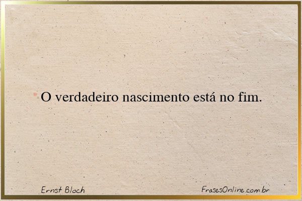Frase de Ernst Bloch