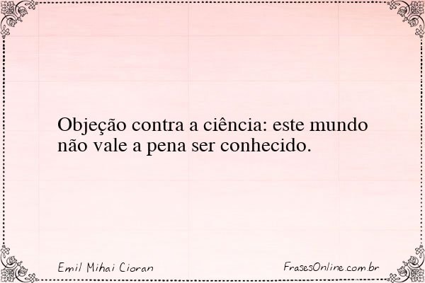 Frase de Emil Mihai Cioran