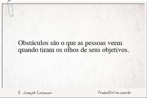 Frase de E. Joseph Cossman