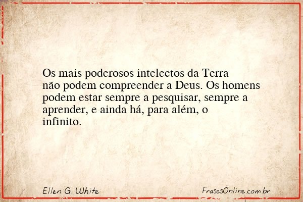 Frase de Ellen G. White
