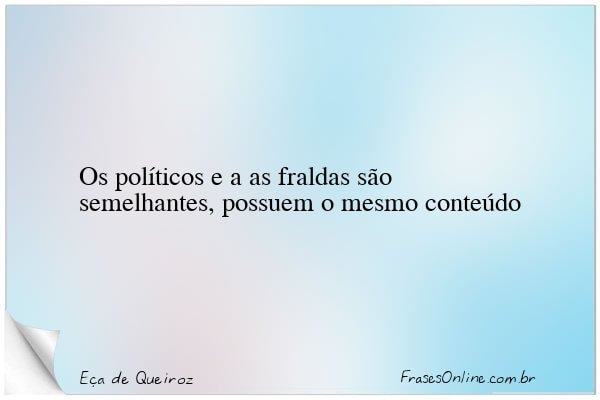 Frase de Eça de Queiroz