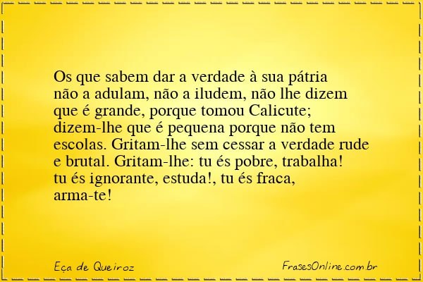 Frase de Eça de Queiroz