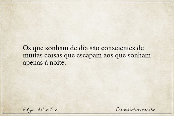 Frase de Edgar Allan Poe
